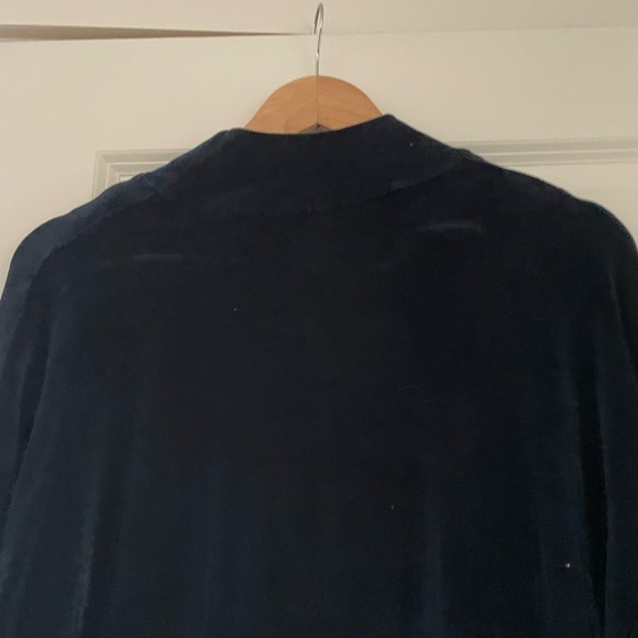 Kule Full Zip Velour Mockneck Track Jacket Navy - Picture 6 of 8